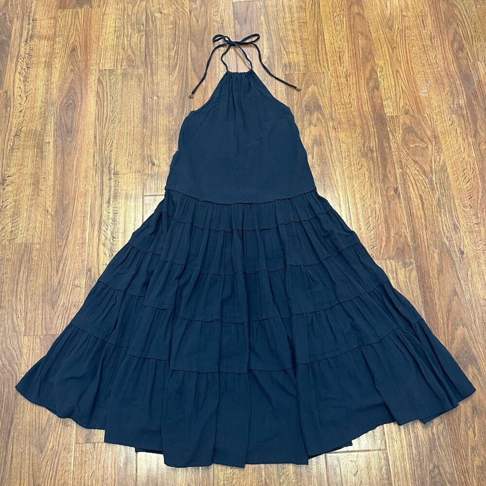 NWT Free People x free-est Somewhere Sunny Drop-Waist Maxi Dress in black XS
